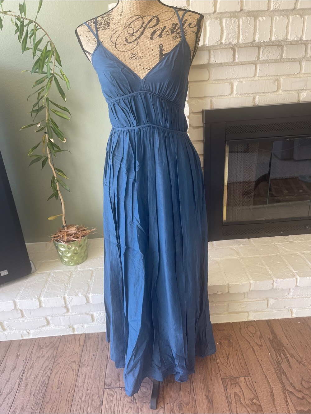 Banana Republic Blue Minimalist Boho Maxi Dress size 2